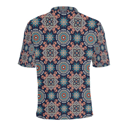 Bohemian Pattern Print Design 02 Men Polo Shirt