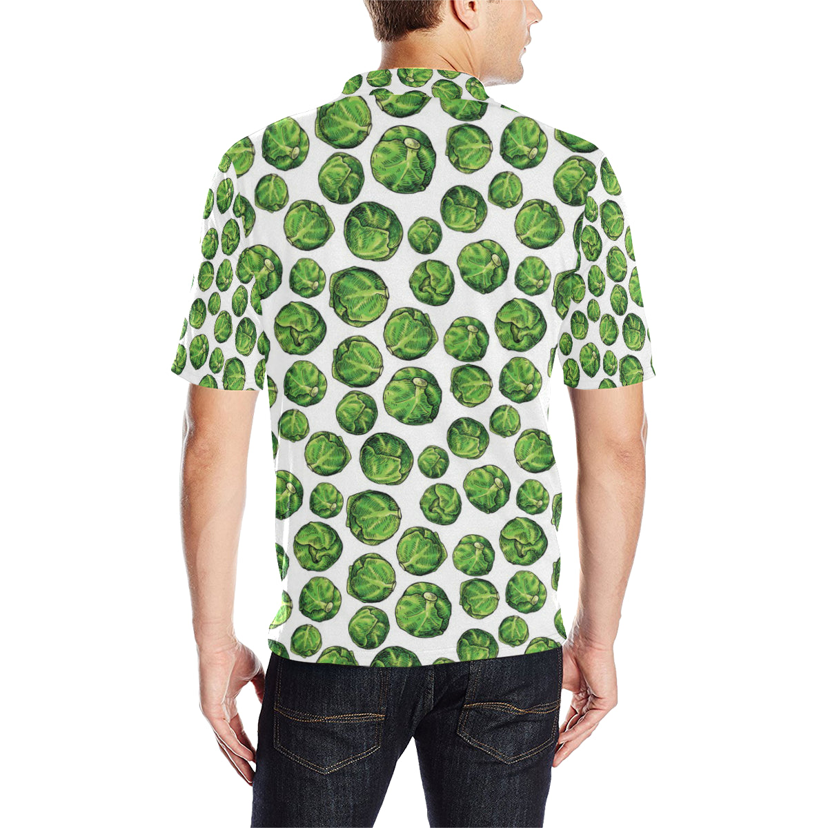 Brussels Sprouts Pattern Print Design 02 Men Polo Shirt
