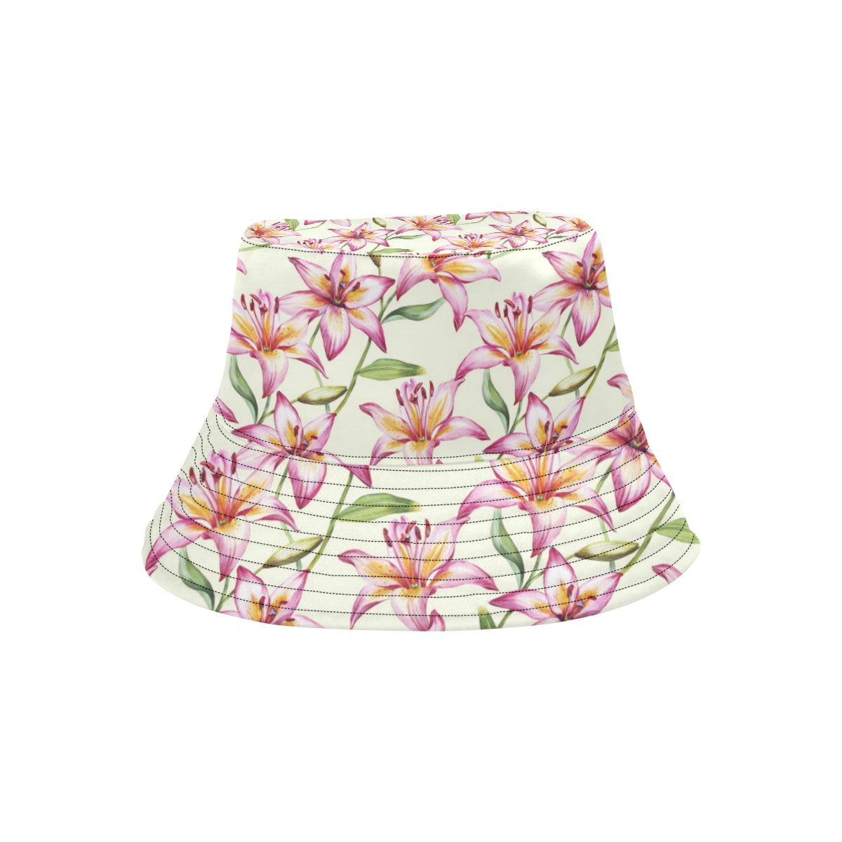 Lily Pattern Print Design LY011 Unisex Bucket Hat