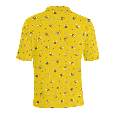 Bee Pattern Print Design 05 Men Polo Shirt