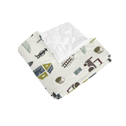 Agricultural Farm Print Design 01 Premium Quilt