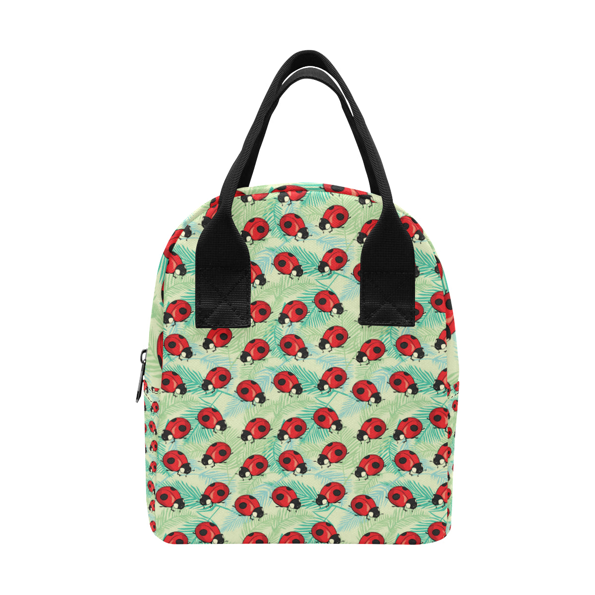 Ladybug Cute Print Pattern Insulated Lunch Bag