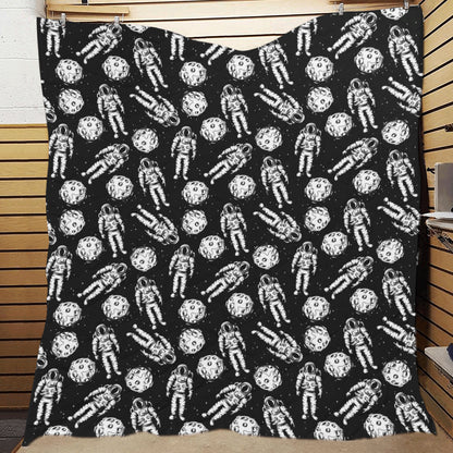 Astronaut Pattern Print Design 03 Premium Quilt