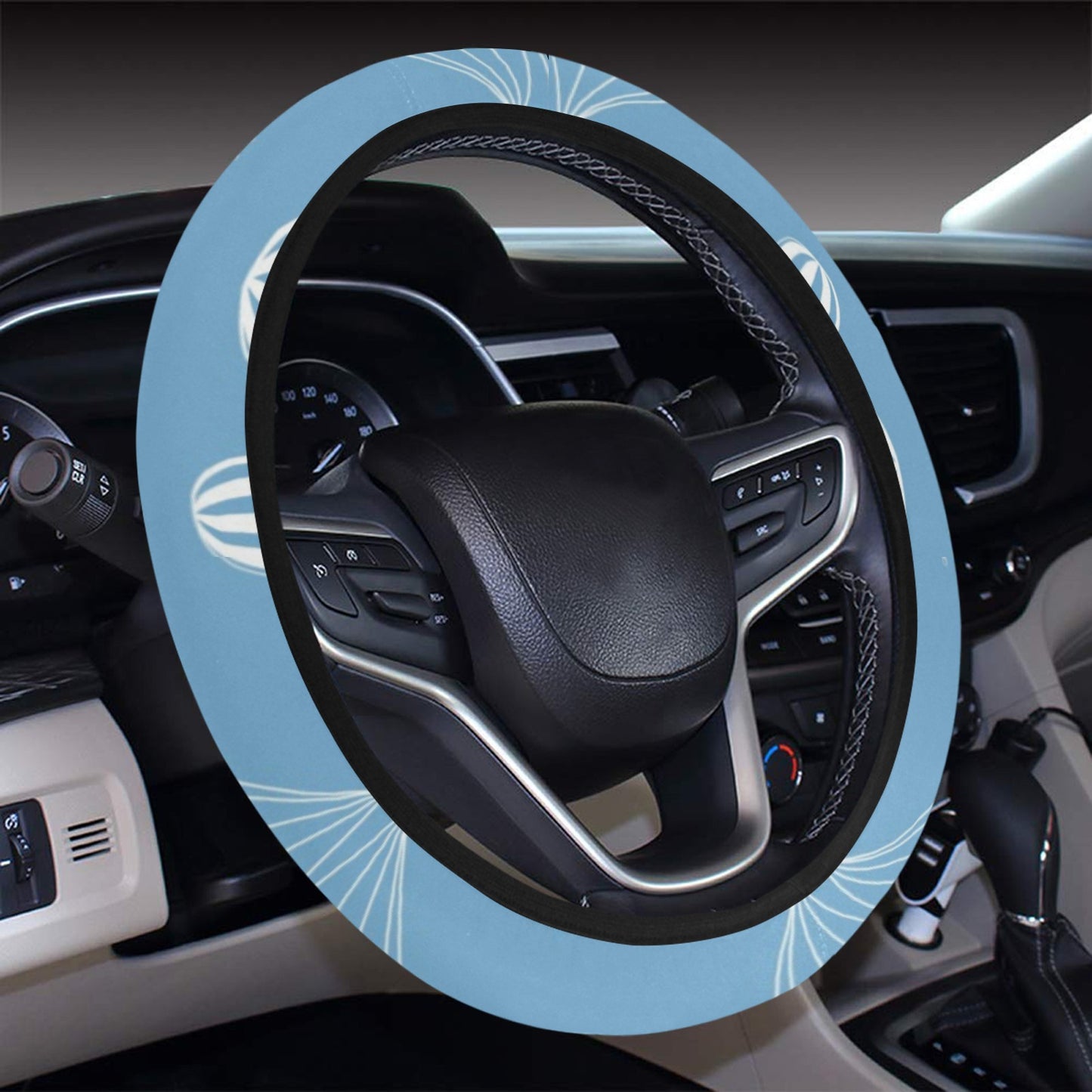 Skydiver Print Design LKS305 Steering Wheel Cover with Elastic Edge