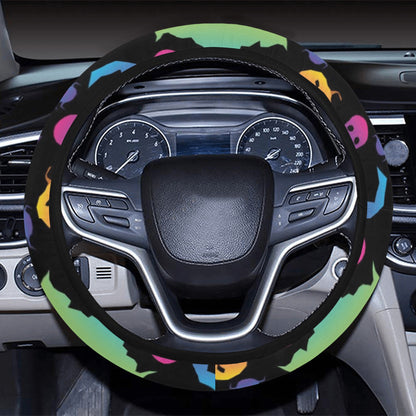 Halloween Print Design LKS404 Steering Wheel Cover with Elastic Edge