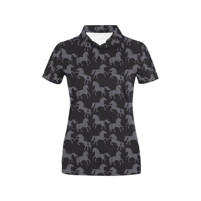 Horse Print Design LKS305 Women's Polo Shirt