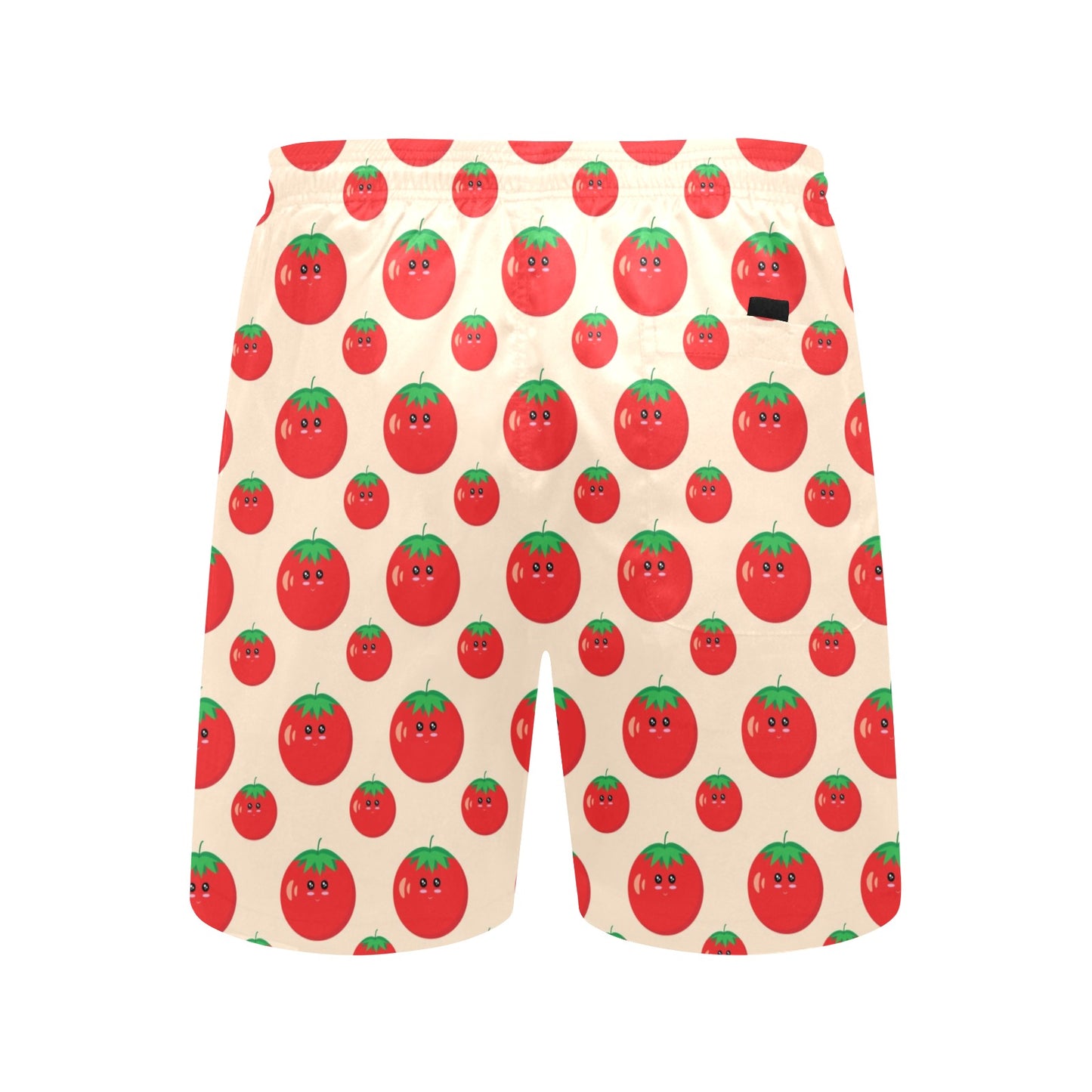 Tomato Print Design LKS308 Men's Swim Trunks Beach Shorts