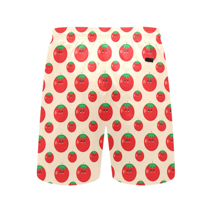 Tomato Print Design LKS308 Men's Swim Trunks Beach Shorts