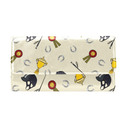 Equestrian Horseshoe Equipment Women's Trifold Wallet