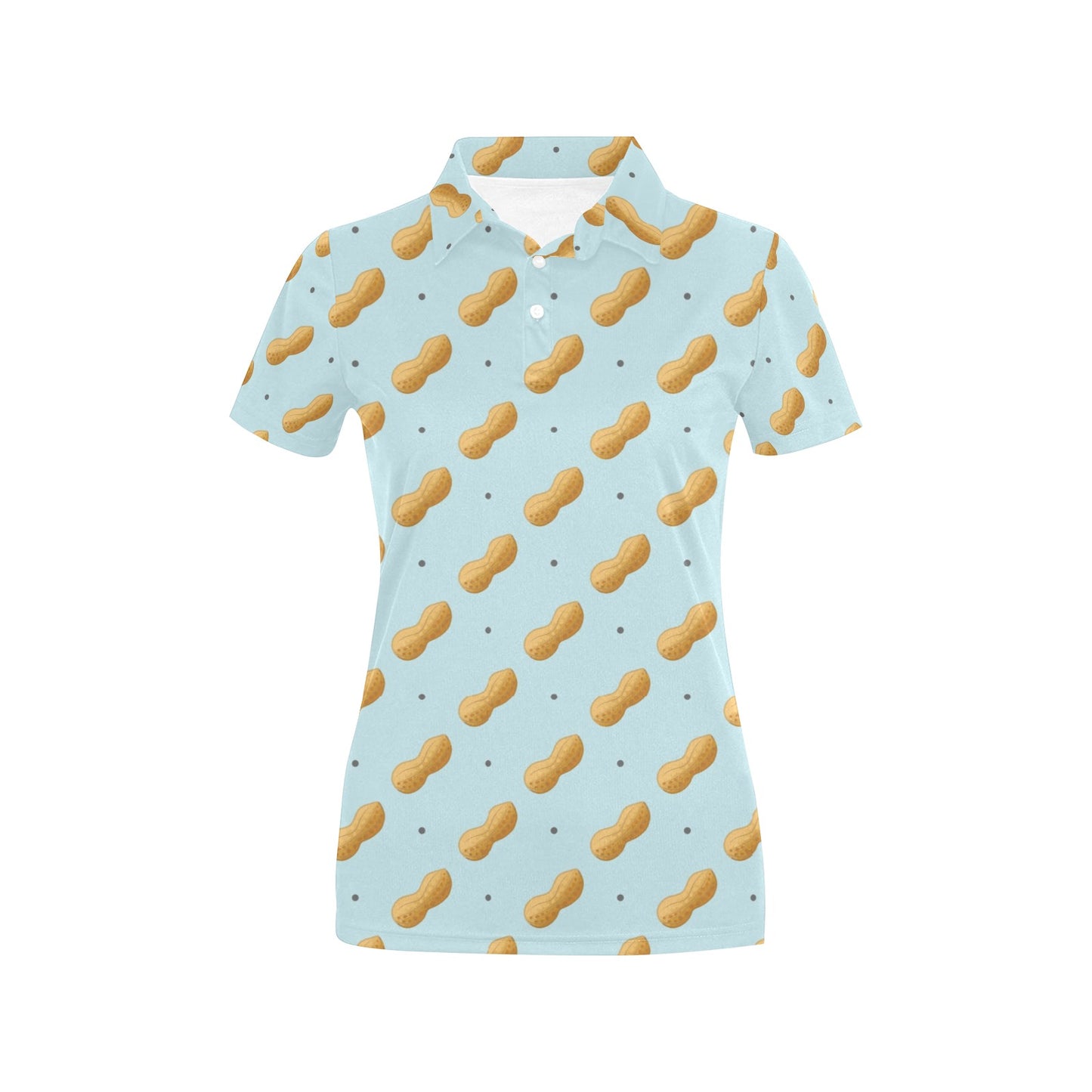Peanut Pattern Print Design A03 Women's Polo Shirt