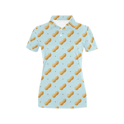 Peanut Pattern Print Design A03 Women's Polo Shirt