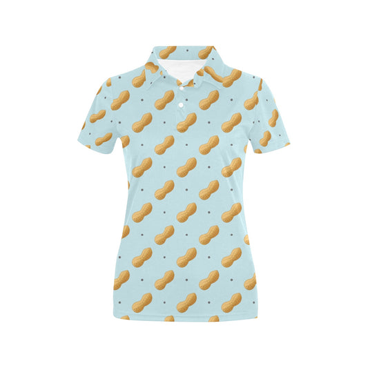 Peanut Pattern Print Design A03 Women's Polo Shirt