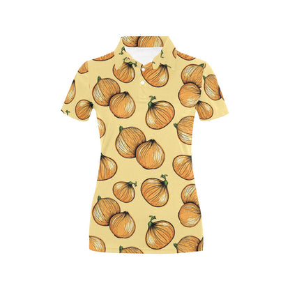 Onion Pattern Print Design A04 Women's Polo Shirt