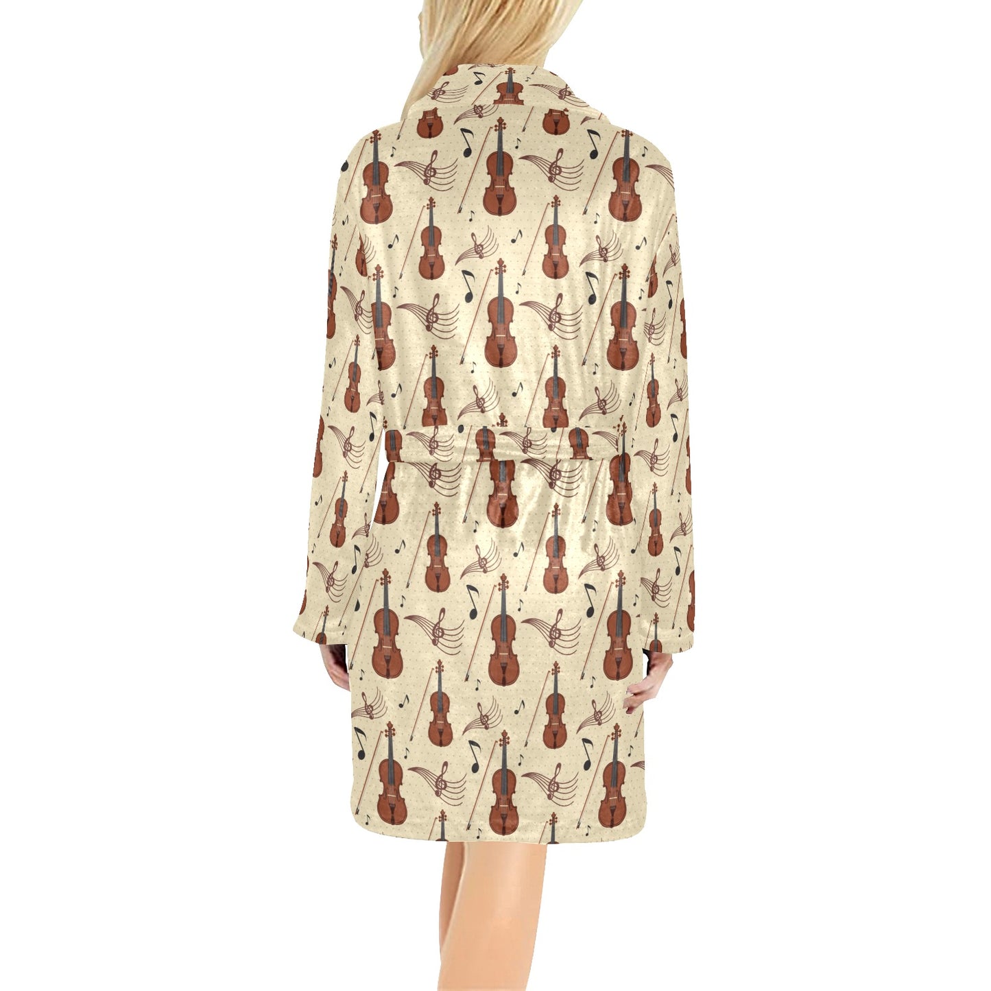 Cello Print Design LKS402 Women's Fleece Robe