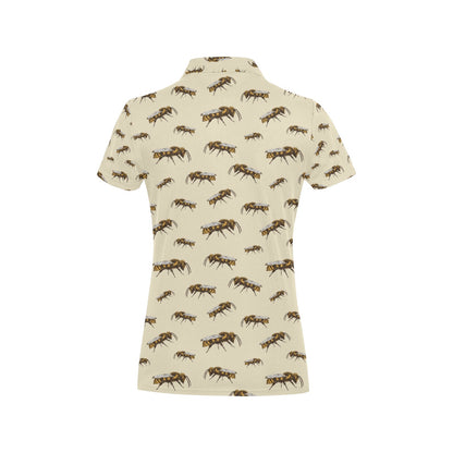 Bee Print Design LKS306 Women's Polo Shirt