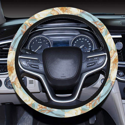 Summer Floral Print Design LKS302 Steering Wheel Cover with Elastic Edge