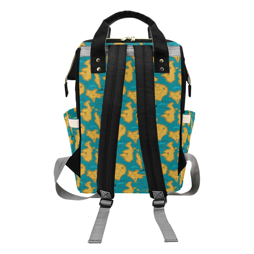 World Map Print Design LKS301 Diaper Bag Backpack