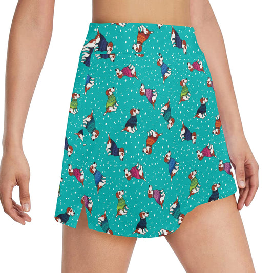 Russell Terriers Print Design LKS309 17" Golf & Pickleball Skort with Pockets