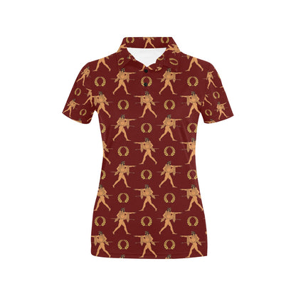 Ancient Greek Print Design LKS307 Women's Polo Shirt