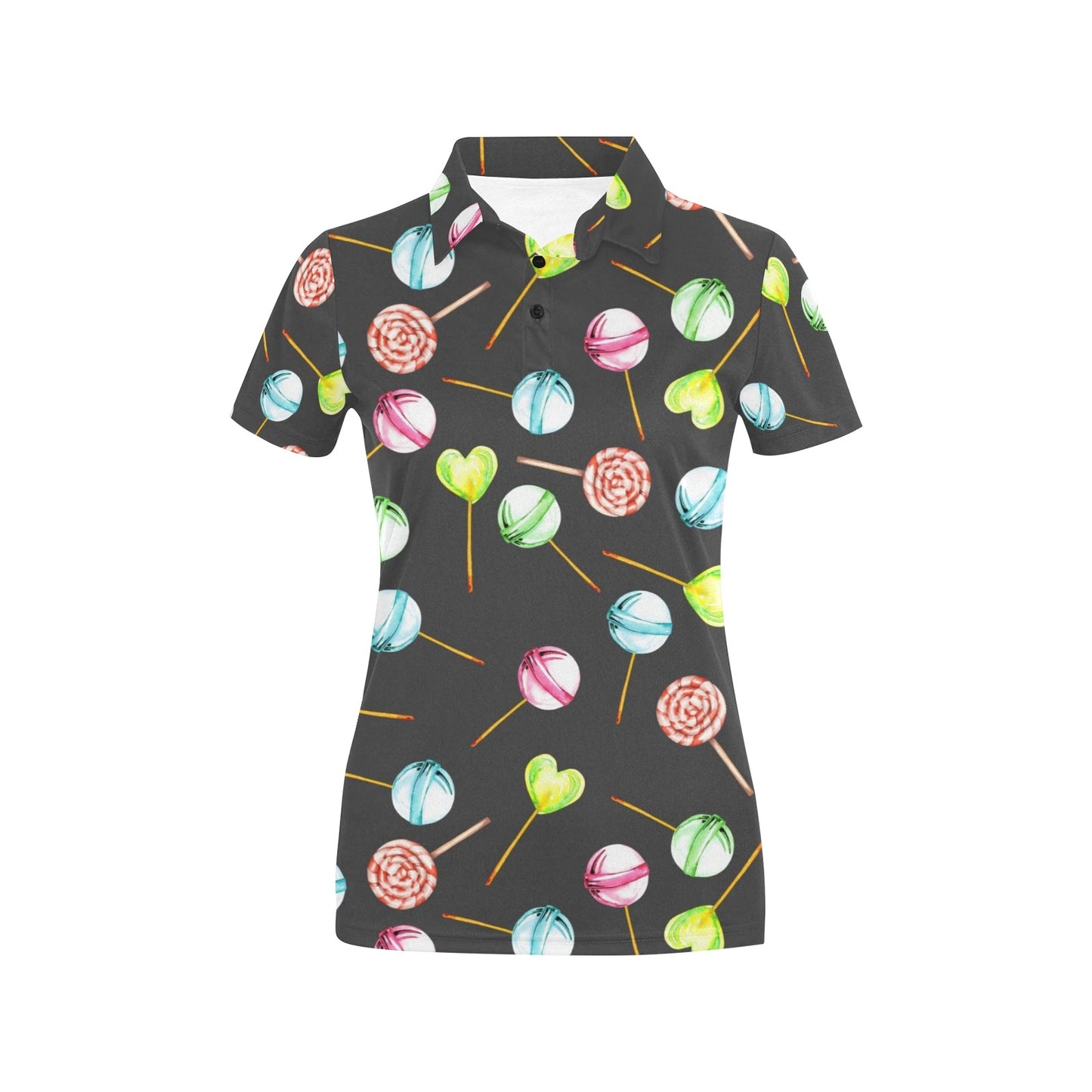 Lollipop Pattern Print Design LL02 Women's Polo Shirt