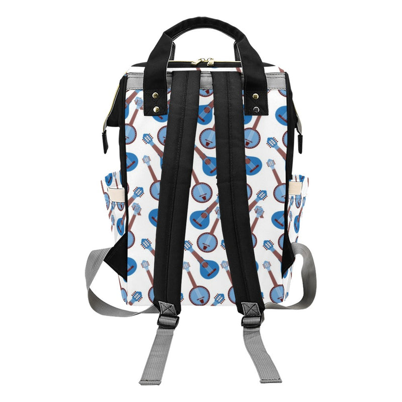 Banjo Print Design LKS401 Diaper Bag Backpack