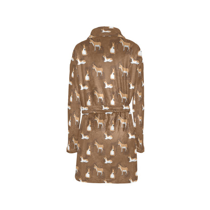 Donkey Print Design LKS401 Women's Fleece Robe