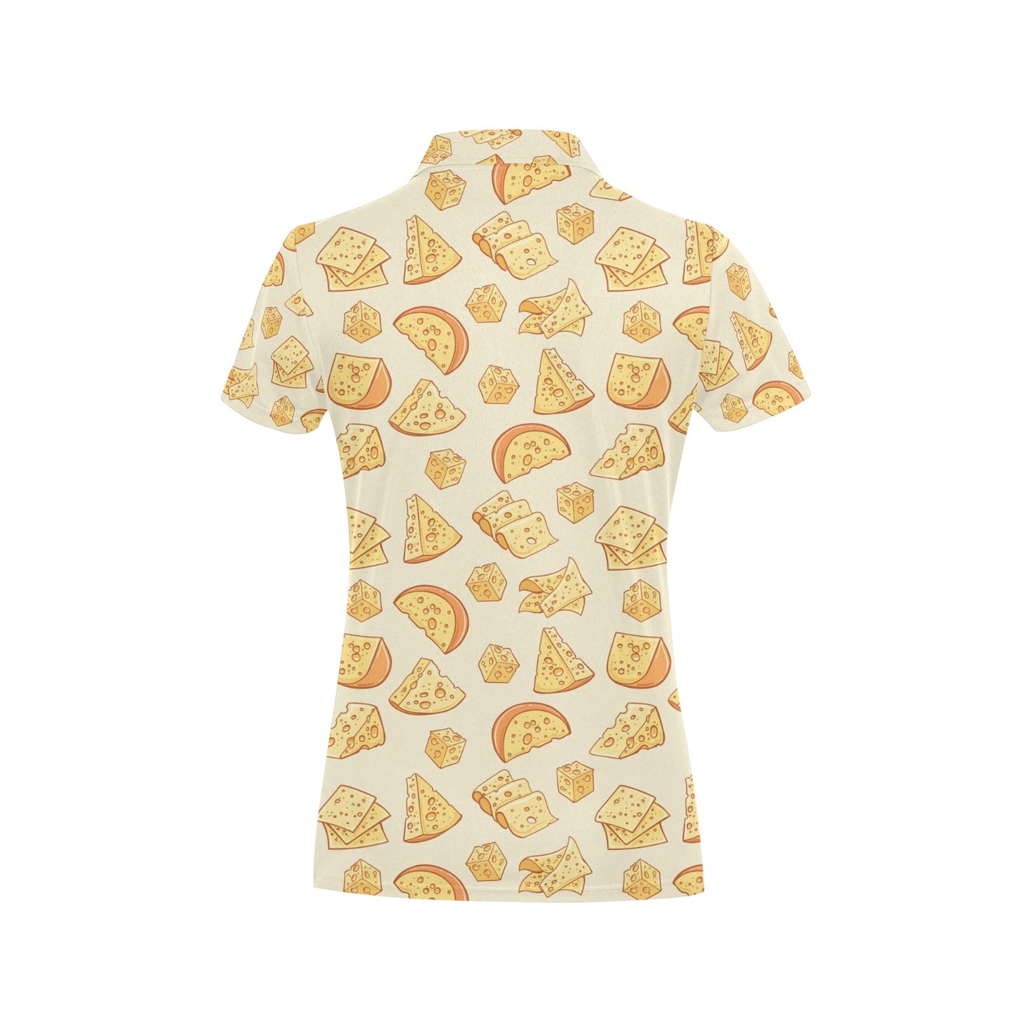 Cheese Pattern Print Design 01 Women's Polo Shirt