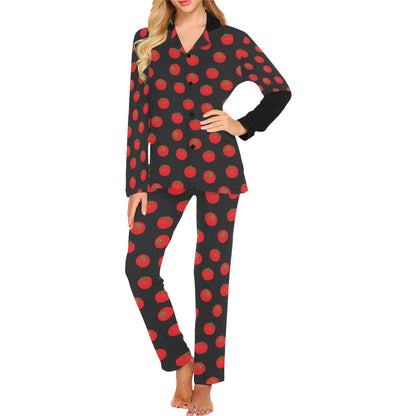 Tomato Print Design LKS305 Women's Long Pajama Set