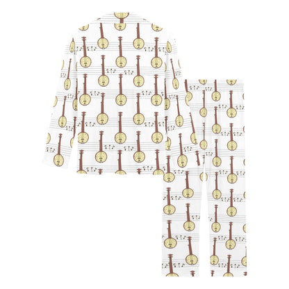 Banjo Print Design LKS402 Women's Long Pajama Set