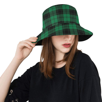Tartan Green Print Design LKS302 Unisex Bucket Hat