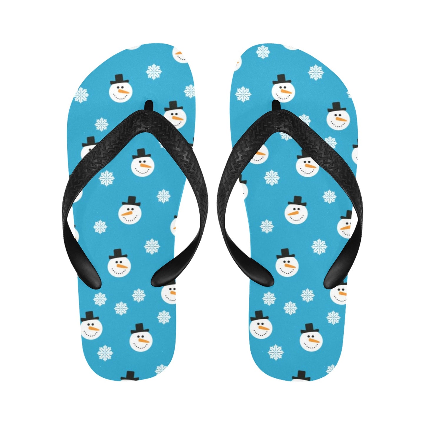 Snowman Print Design LKS303 Flip Flops