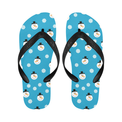 Snowman Print Design LKS303 Flip Flops