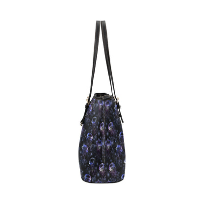 Jellyfish Themed Leather Tote Bag