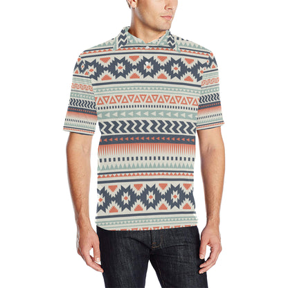 Tribal Aztec vintage pattern Men Polo Shirt