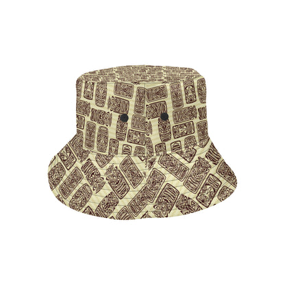 Tiki Brown Mask Print Unisex Bucket Hat