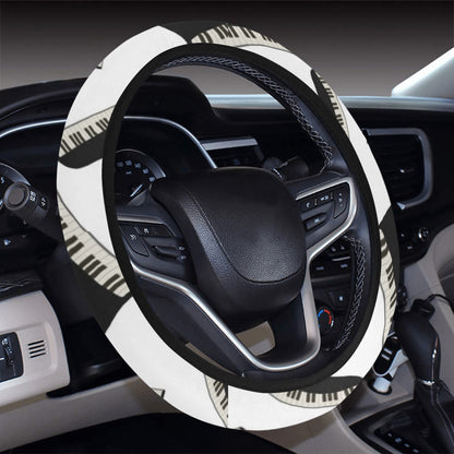 Piano Print Design LKS405 Steering Wheel Cover with Elastic Edge