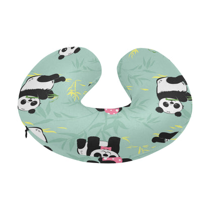 Panda Pattern Print Design A05 U-Shaped Travel Neck Pillow