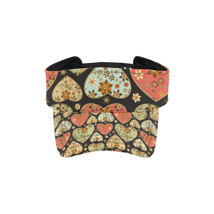 Heart Boho Pattern Print Design HE04 Unisex Sun Visor