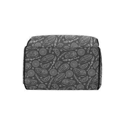 Steak Print Design LKS301 Diaper Bag Backpack