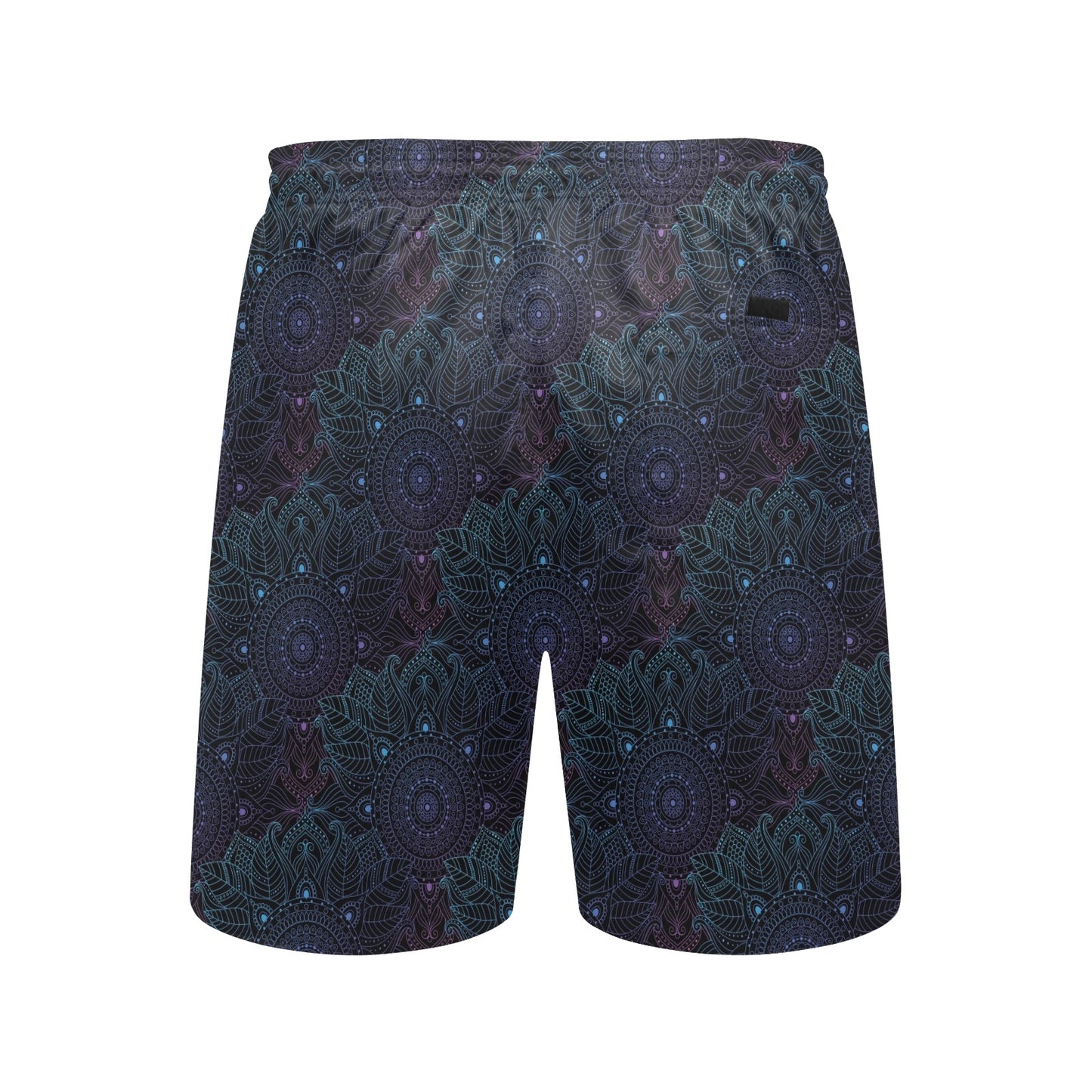 Boho Floral Mandala Men's Swim Trunks Beach Shorts