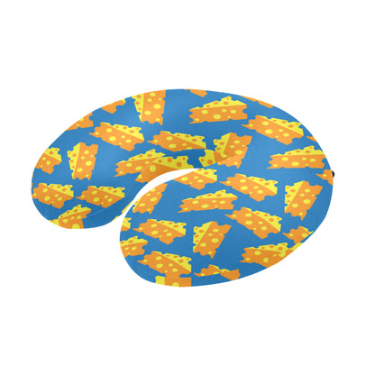 Cheese Pattern Print Design 05 U-Shaped Travel Neck Pillow