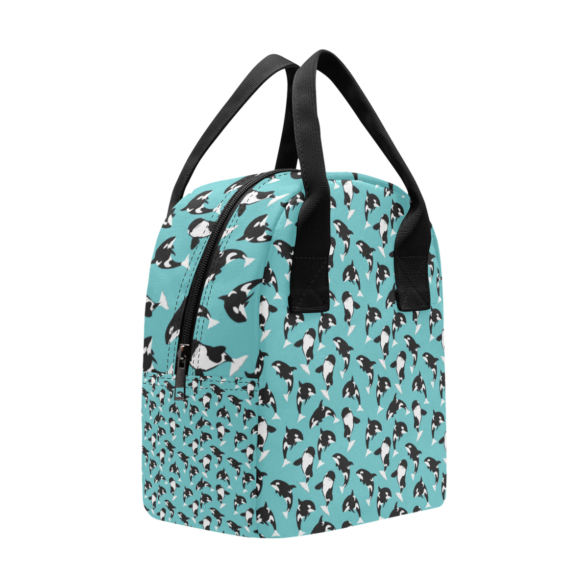 Whale Action Design Themed Print Insulated Lunch Bag
