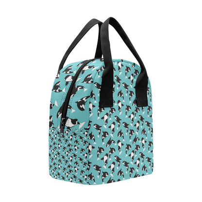 Whale Action Design Themed Print Insulated Lunch Bag