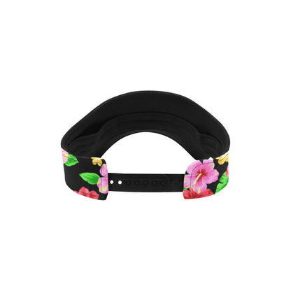 Pink Red Hibiscus Pattern Print Design HB023 Unisex Sun Visor