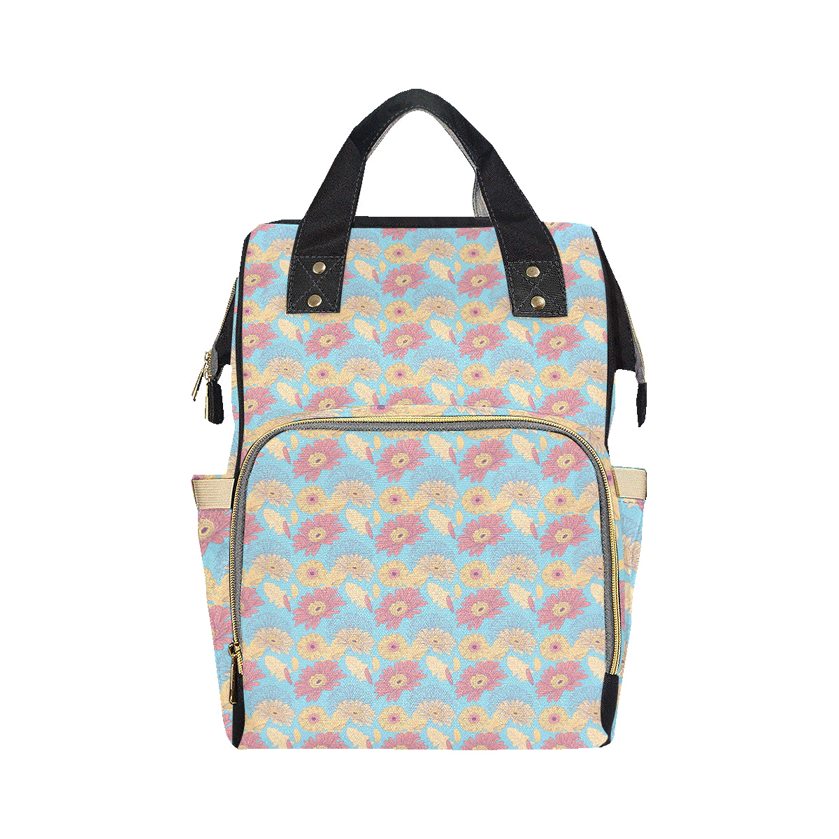 Gerberas Pattern Print Design GB04 Diaper Bag Backpack