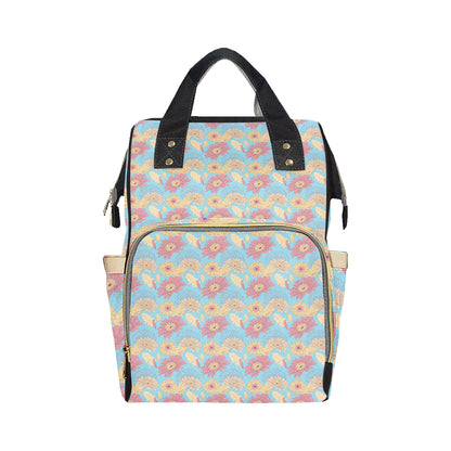 Gerberas Pattern Print Design GB04 Diaper Bag Backpack