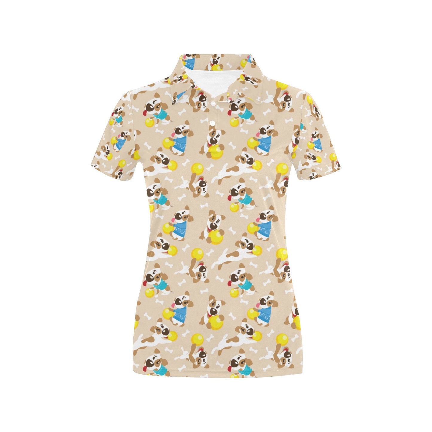 Russell Terriers Cute Print Design LKS304 Women's Polo Shirt