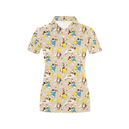 Russell Terriers Cute Print Design LKS304 Women's Polo Shirt