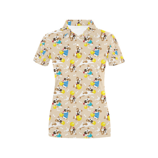 Russell Terriers Cute Print Design LKS304 Women's Polo Shirt