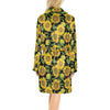 Sunflower Print Design LKS302 Women's Fleece Robe